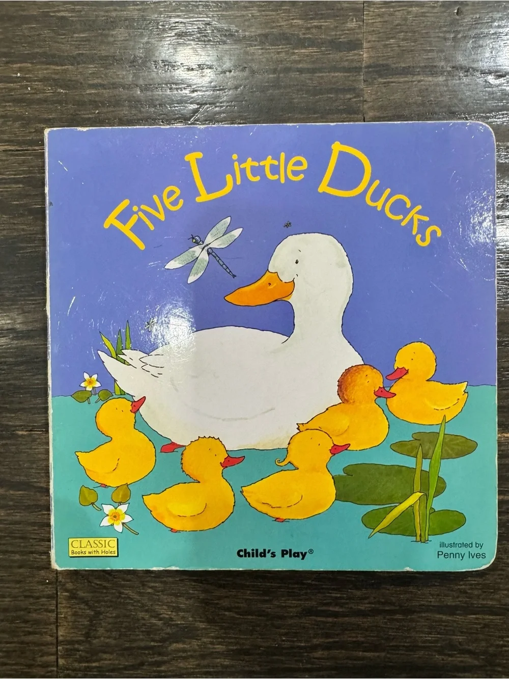 PRICE IS FIRM/ Five Little Ducks Board Book - Purple & Yellow